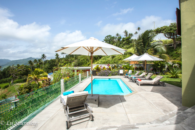 rivate pool at Breezy Bluff Villa, vacation rental in Marigot, Dominica