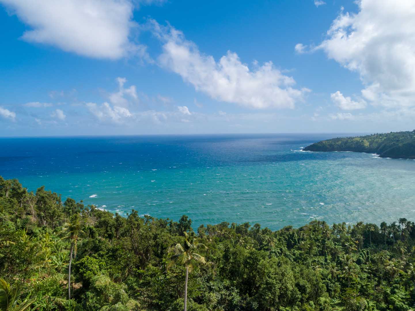 views from Breezy Bluff Villa, Marigot, Dominica