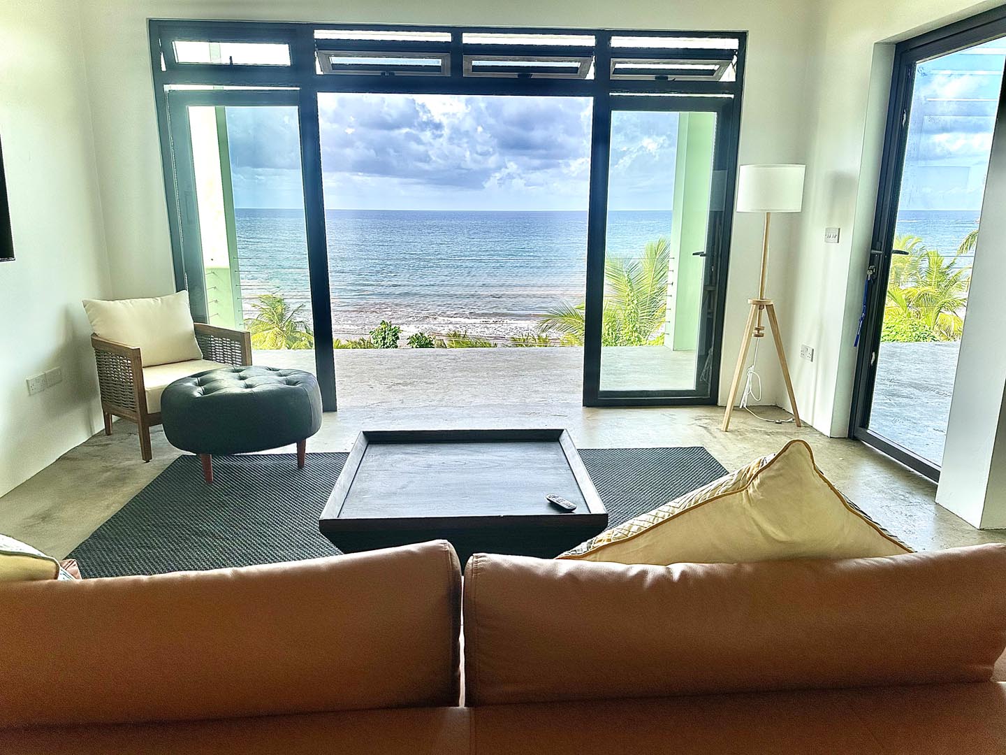 Open-plan living room at Kings Point Villa, Pagua Bay House, Dominica