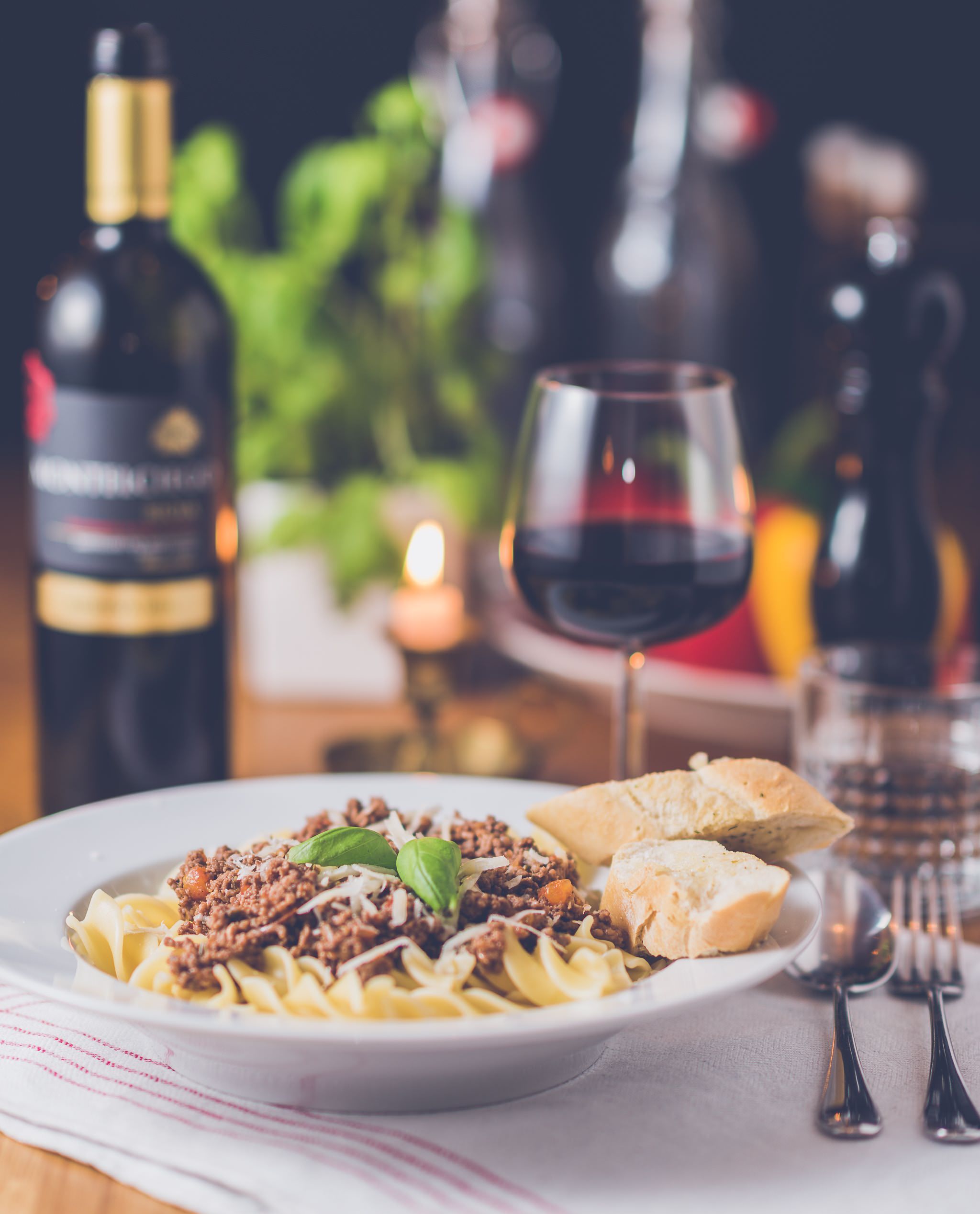 Pasta night at Pagua Bay Bar & Grill, pasta and wine served oceanfront in Marigot, Dominica